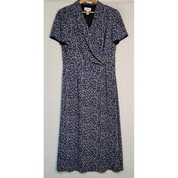 Talbots Dresses & Skirts - Vintage Talbots Maxi Women's Dress Size 14 Short Sleeve Abstract Long 1833